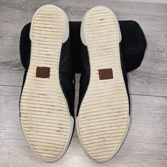 Frye Womens Black Leather Flats Loafers Shoes Sz 7M Slip On Casual Moccasin - Picture 11 of 11